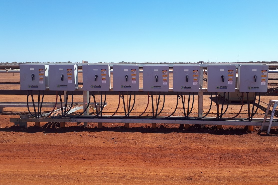 Eight Shoals disconnect boxes installed on solar field